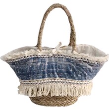 Borsa Paglia con Jeans 100% paglia