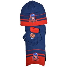 Set cuffia+scaldaco+guanti LadyBug 100% Acrilico