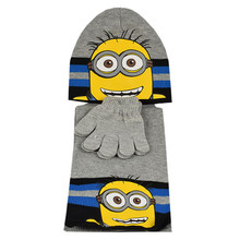 Set cuffia+sciarpa+guanti 'Minions' 100% Acrilico