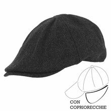 Cappello Coppola + copriorecchie 100% poliestere Thinsulate