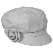Berrettone Donna con Applicazione Asportabile 100% lino TG Unica Elasticizzata