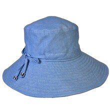 Cappello Modello Pamela Ala Larga 100% Lino TG Unica Regolabile