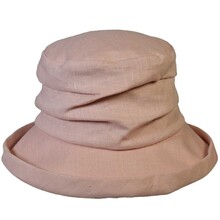 Cappello Modello Pamela Arricciata 100% Lino TG Unica Regolabile